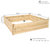 Sunnydaze Wooden Fir Square Raised Garden Bed - 48 in - Natural