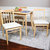 Sunnydaze Wooden Slat-Back Dining Chairs with Cushions - Natural - Set of 2