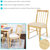 Sunnydaze Wooden Slat-Back Dining Chairs with Cushions - Natural - Set of 2