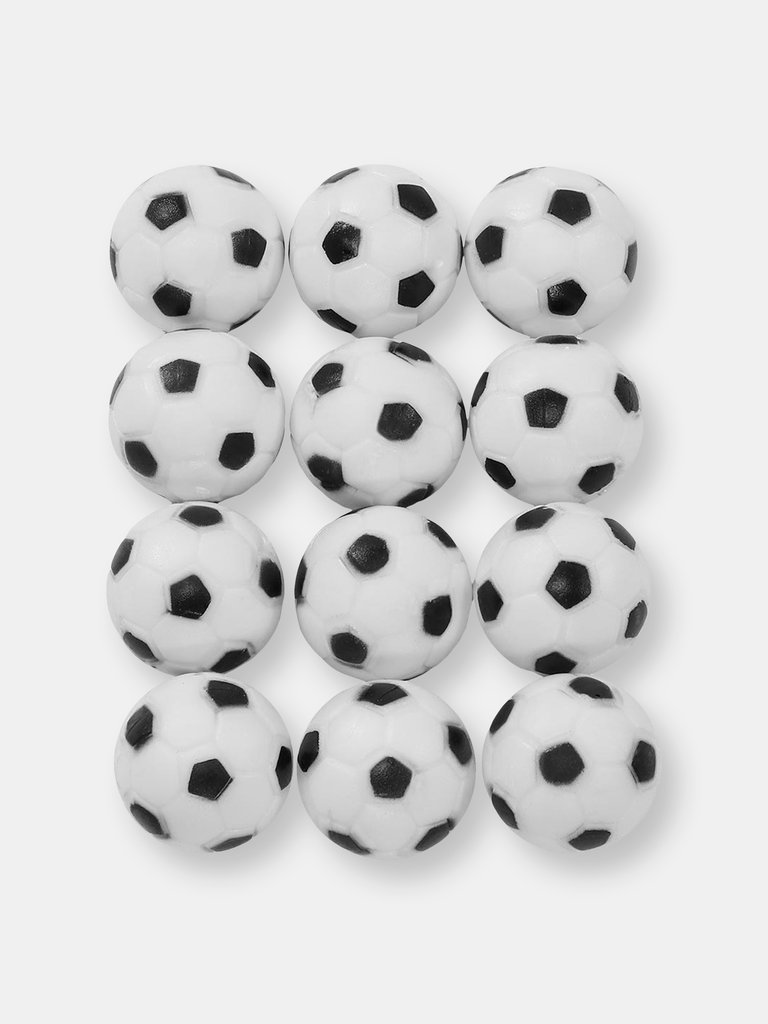 Table Soccer Foosballs Replacement Balls 36mm Black White Arcade 12 Pack - White