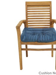 Teak Outdoor Patio Dining Armchair - Traditional Slat Style