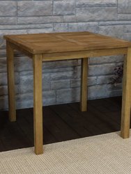 Teak Outdoor Square Dining Table - Light Stain Finish - 32"