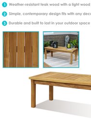 Teak Wooden Outdoor Patio Coffee Table