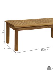 Teak Wooden Outdoor Patio Coffee Table