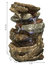 Tiered Rock and Log Tabletop Fountain Feature with Led Lights - 10.5"