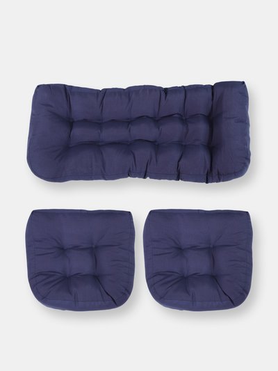 Sunnydaze Decor U-Shaped Olefin Tufted Setee Cushion Set Outdoor Patio Accessory product