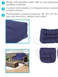 U-Shaped Olefin Tufted Setee Cushion Set Outdoor Patio Accessory