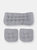 U-Shaped Olefin Tufted Setee Cushion Set Outdoor Patio Accessory - Grey