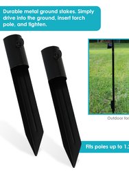 Universal Ground Stake Durable Steel Torch Accessory
