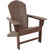 Upright, Outdoor Adirondack Chair - All-Weather - Brown