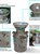 Vintage Milk Can Birdbath Outdoor Water Fountain 20" Feature w/ LED