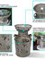 Vintage Milk Can Birdbath Outdoor Water Fountain 20" Feature w/ LED