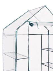 Walk-In Greenhouse 4 Shelves Outdoor Portable Garden Plant Clear Growing Rack