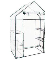 Walk-In Greenhouse 4 Shelves Outdoor Portable Garden Plant Clear Growing Rack