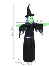 Wendolyn the Wicked Witch Halloween Inflatable - 5 ft