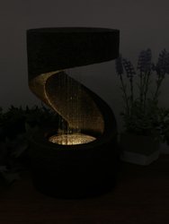 Winding Showers Tabletop Water Fountain Feature with LED Light