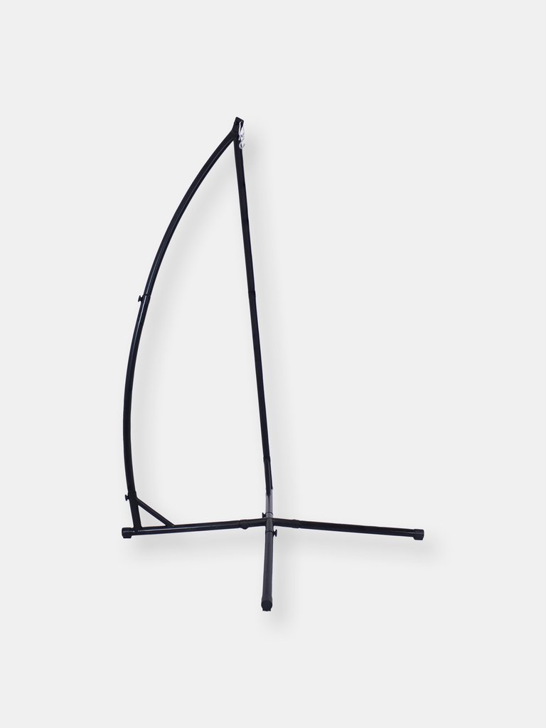 X-Stand for Hanging Hammock Chairs Black Powder-Coated Steel Frame - Black