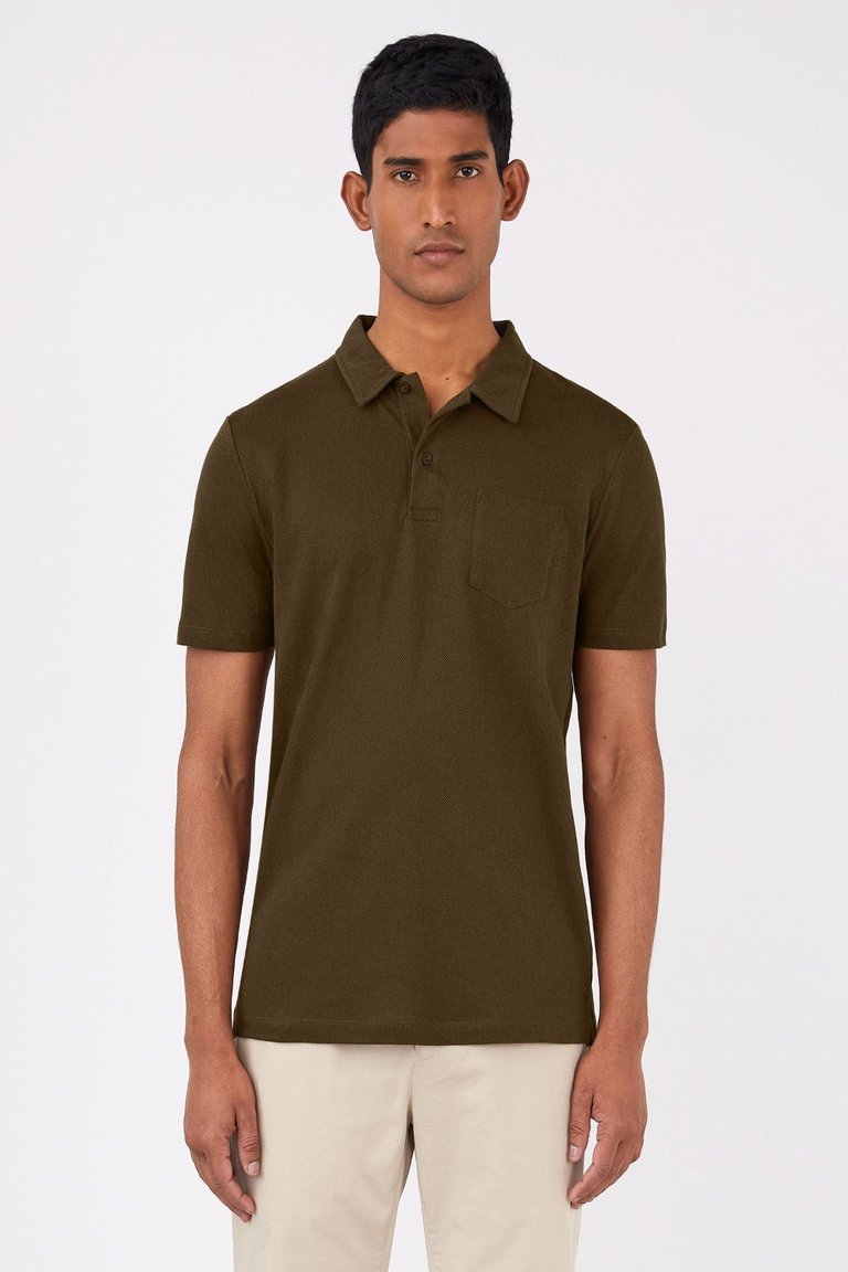 Short Sleeve Riviera Polo Shirt - Dark Moss