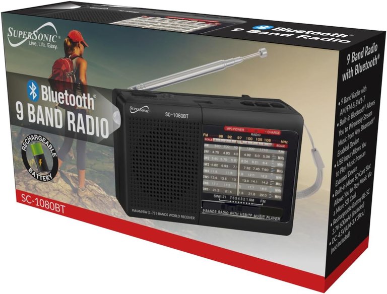 Portable AM/FM Radio - Black