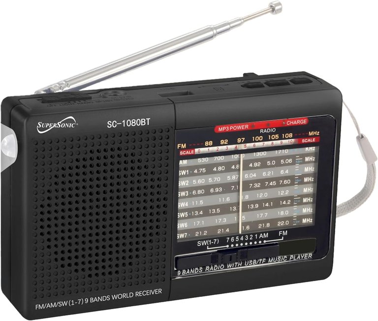 Portable AM/FM Radio - Black