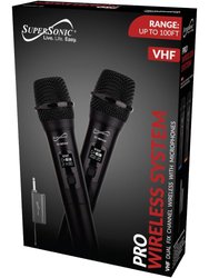 VHF Dual Fix Channel Wireless Transmitter With Microphones
