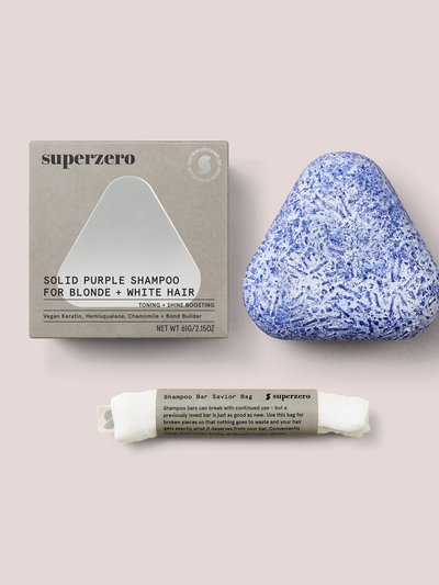 superzero Purple Shampoo Bar for Blonde, Highlighted, White Hair product