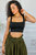 Back To Square One Square Neckline Crop Top - Black