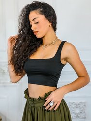 Back To Square One Square Neckline Crop Top
