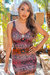 Diamond Presley Print Multi Color Mini Dress