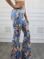 Floral Print Bell Bottom Pants