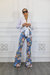 Floral Print Bell Bottom Pants