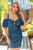 Gather Around Puff Sleeves Denim Dress