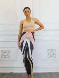 Level Up Geometric Print Maxi Skirt