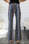 Paisley Floral Print Bell Bottoms With Front Tie