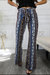 Paisley Floral Print Bell Bottoms With Front Tie