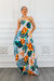 Paradise Island Flow Maxi Dress With Side Pockets - Multicolor