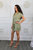 Satin Texture Romper With Front Tie