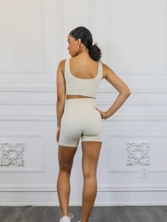 Seamless Ribbed Active Wear Two Piece Set