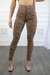 Snake Print Perfect Stretch Pants - Brown