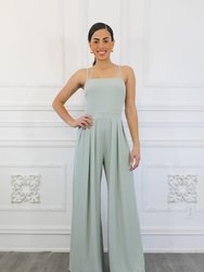 Trendy Solid Cami Wide Jumpsuit