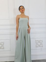 Trendy Solid Cami Wide Jumpsuit