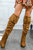 Unmatchable Pointy Slouchy Knee And Thigh High Boots Tan