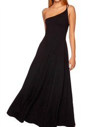 Double String One Arm Dress - Black