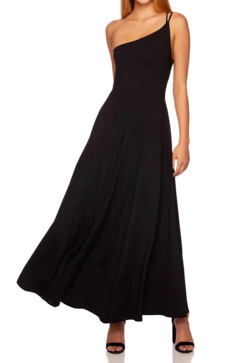 Double String One Arm Dress - Black