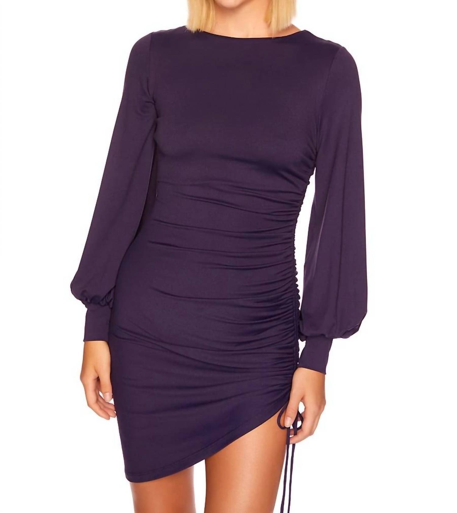 eggplant cocktail dress