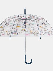Susino Womens Rainbow Umbrella - Clear
