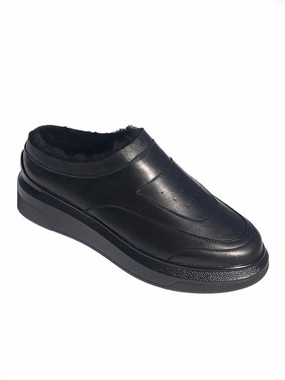 Suzanne Rae Back In Stock Shearling Clog Sneaker - Black product