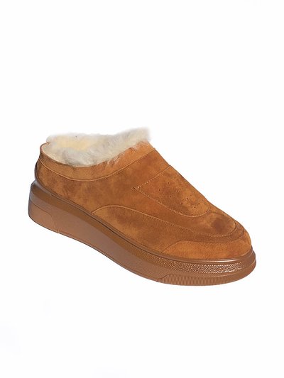 Suzanne Rae Back In Stock Shearling Clog Sneaker - Russet product
