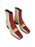 Bitone Welt Sole Boot - Cream/Red