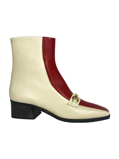 Suzanne Rae Bitone Welt Sole Boot - Cream/Red product